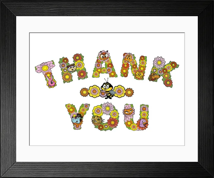 Framed Print : Floral Thank You Framed Print : Floral Thank You