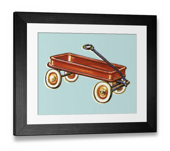 Framed Print : Toy Red Wagon Framed Print : Toy Red Wagon