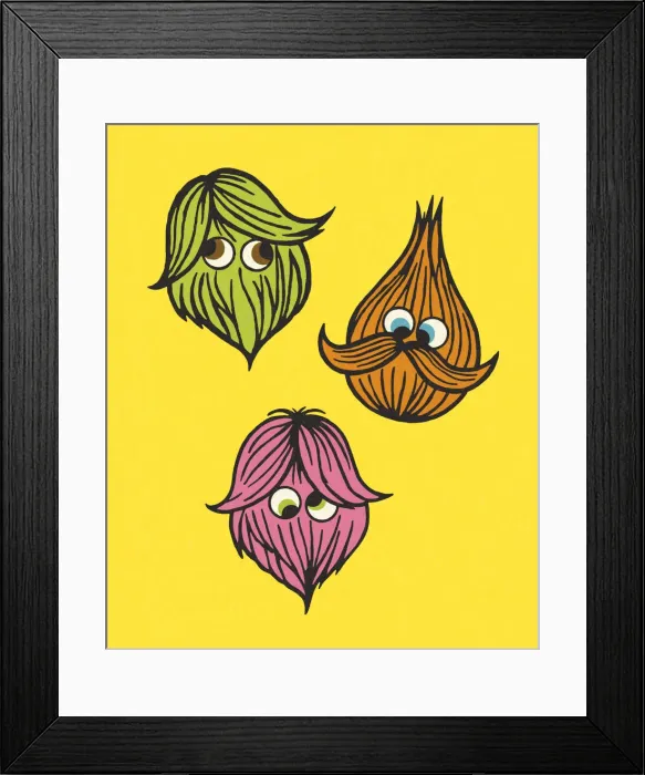 Framed Print : Hairy Characters