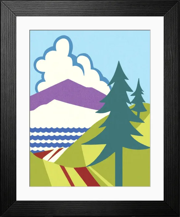 Framed Print : Abstract Wilderness Scene Framed Print : Abstract Wilderness Scene