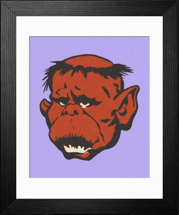 Framed Print : Monster Face Framed Print : Monster Face