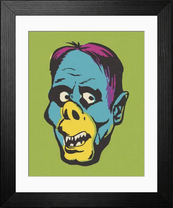 Framed Print : Monster Face Framed Print : Monster Face
