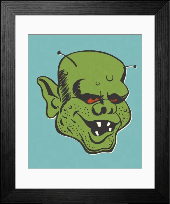 Framed Print : Monster Face Framed Print : Monster Face