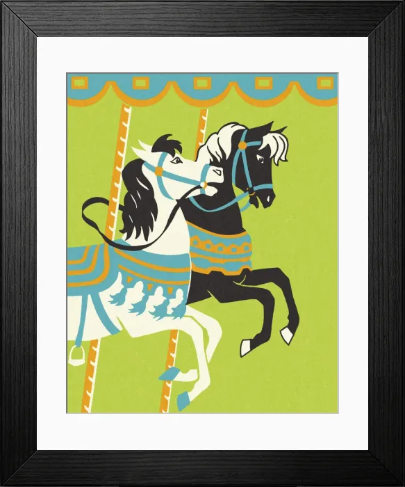 Framed Print : Carousel Horses Framed Print : Carousel Horses