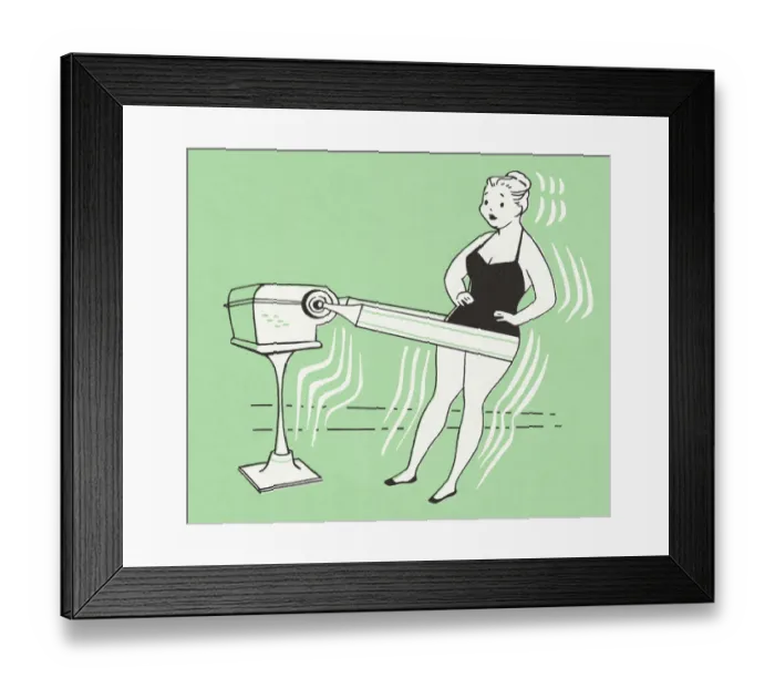 Framed Print : Woman Using Exercise Equipment