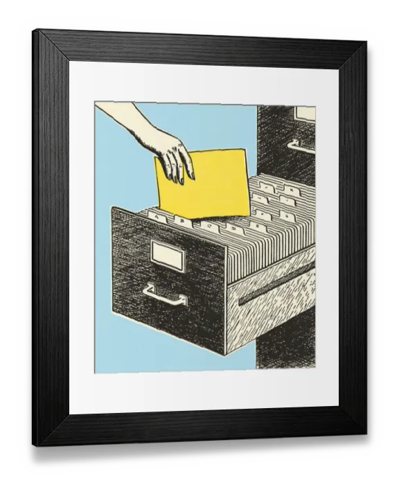 Framed Print : File Cabinet Framed Print : File Cabinet