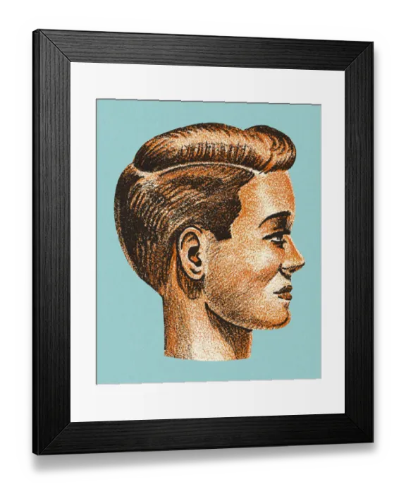 Framed Print : Profile of a Young Man Framed Print : Profile of a Young Man
