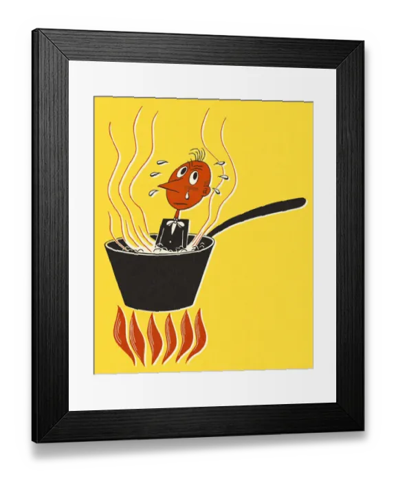 Framed Print : Man in Hot Water Framed Print : Man in Hot Water