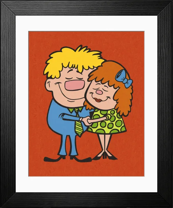 Framed Print : Man and Woman Hugging Framed Print : Man and Woman Hugging