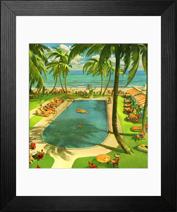 Framed Print : Resort Swimming Pool Framed Print : Resort Swimming Pool