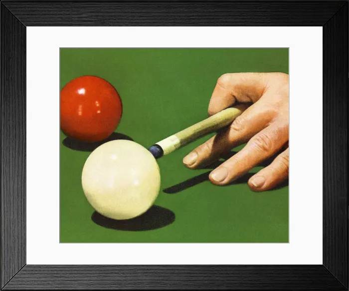 Framed Print : Shooting a Pool Cue Framed Print : Shooting a Pool Cue