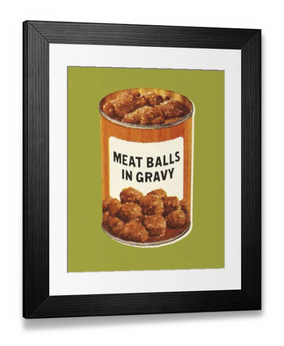 Framed Print : Meat Balls in Gravy