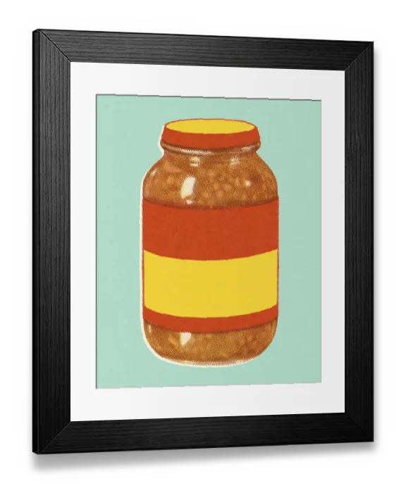 Framed Print : Canned Jar of Food Framed Print : Canned Jar of Food