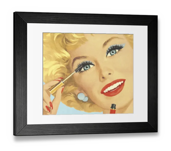 Framed Print : Woman Applying Mascara Framed Print : Woman Applying Mascara