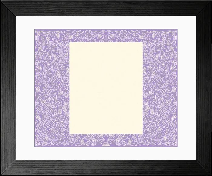 Framed Print : Leafy Purple Border Framed Print : Leafy Purple Border
