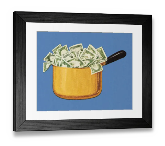 Framed Print : Pot Full of Money Framed Print : Pot Full of Money