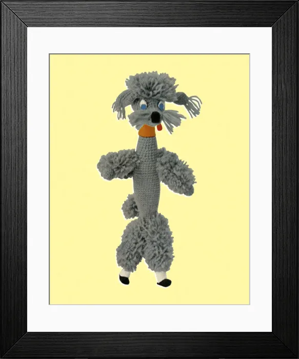 Framed Print : Poodle Made of Yarn Framed Print : Poodle Made of Yarn