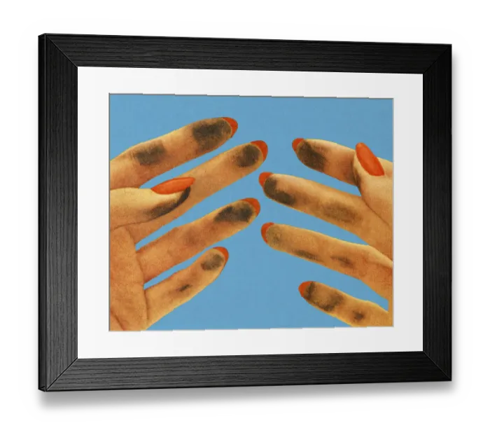 Framed Print : Hand With Dirty Fingers Framed Print : Hand With Dirty Fingers