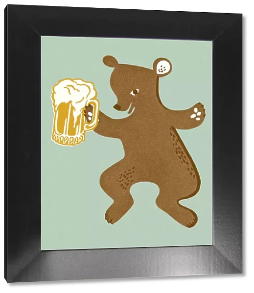 Bear Holding a Mug of Beer