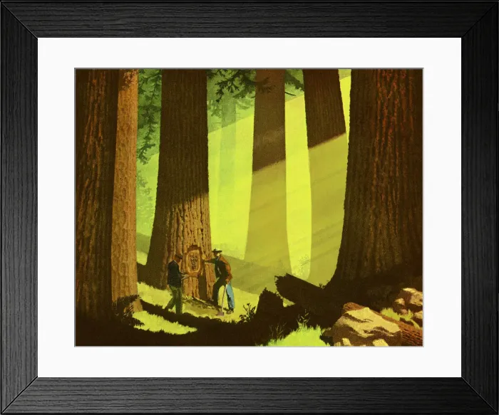 Framed Print : Two Men in a Forest Framed Print : Two Men in a Forest