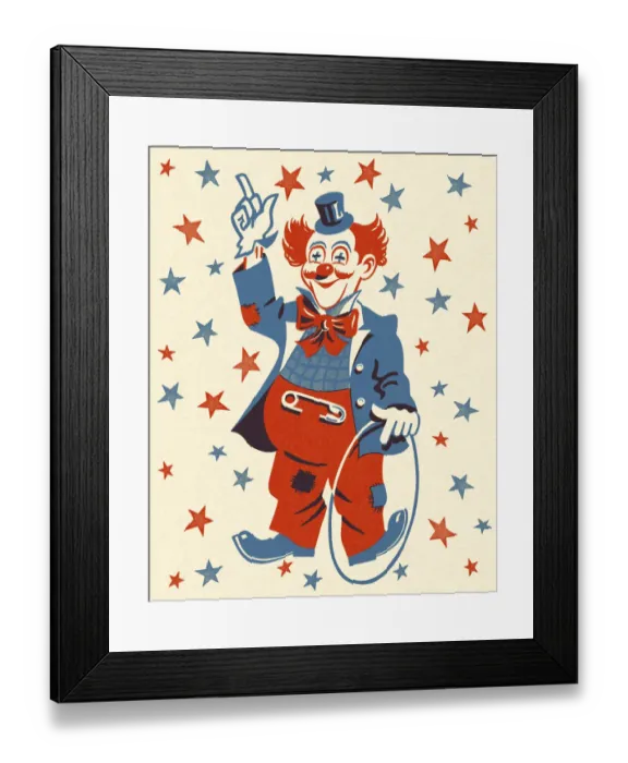 Framed Print : Circus Clown Framed Print : Circus Clown