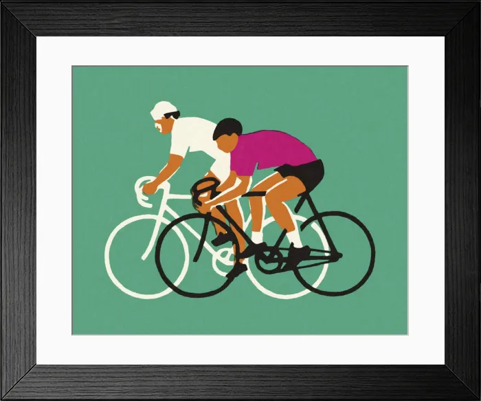 Framed Print : Two Bicyclists Framed Print : Two Bicyclists