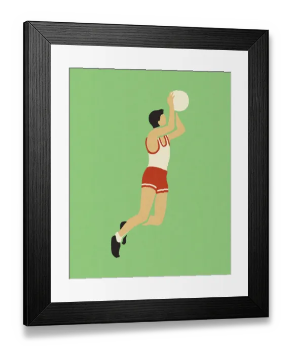 Framed Print : Basketball Player
