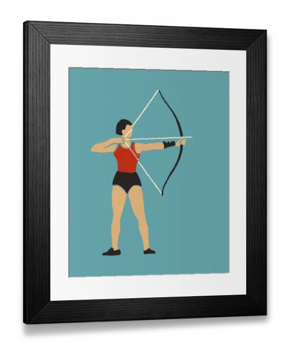 Framed Print : Shooting a Bow and Arrow Framed Print : Shooting a Bow and Arrow