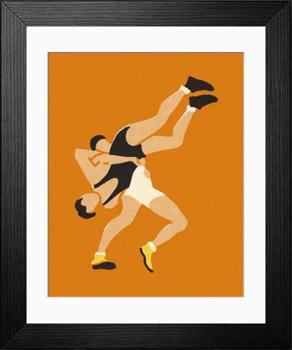 Framed Print : Two Wrestlers Framed Print : Two Wrestlers