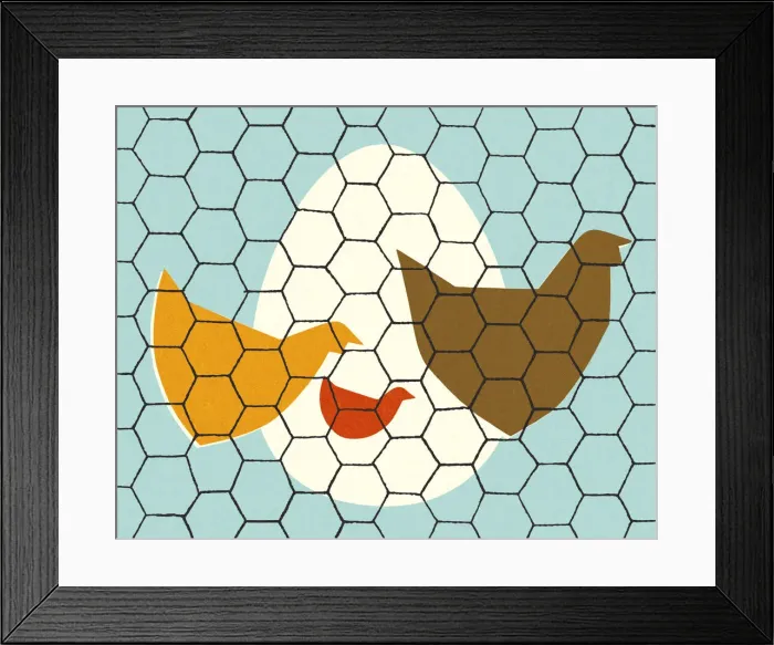 Framed Print : Three Chickens and an Egg Behind Chicken Wire Framed Print : Three Chickens and an Egg Behind Chicken Wire