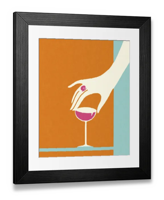 Framed Print : Hand Reaching for a Wineglass Framed Print : Hand Reaching for a Wineglass