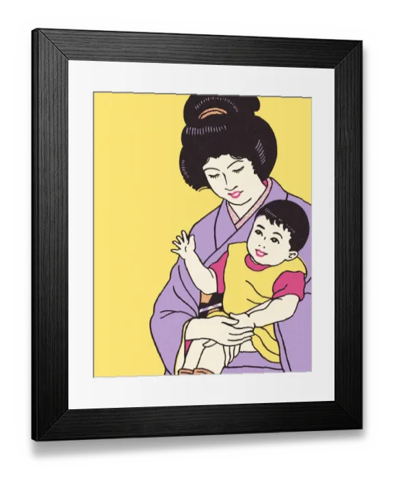 Framed Print : Woman Holding a Child Framed Print : Woman Holding a Child