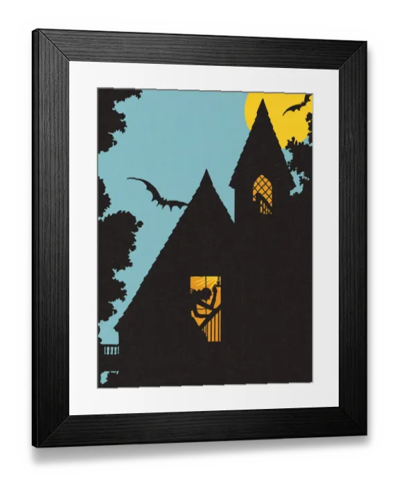Framed Print : Spooky House Framed Print : Spooky House