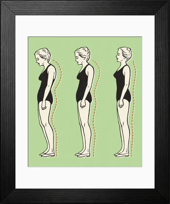 Framed Print : Woman Standing With Better Posture Framed Print : Woman Standing With Better Posture