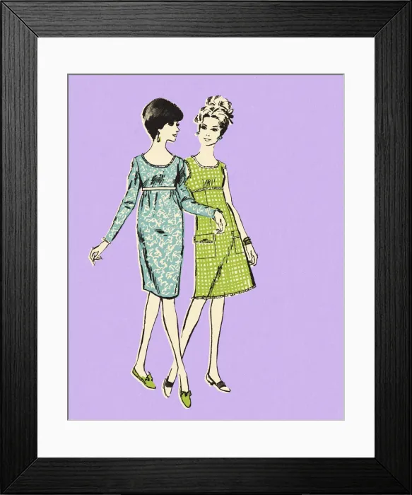 Framed Print : Two Stylish Women Framed Print : Two Stylish Women