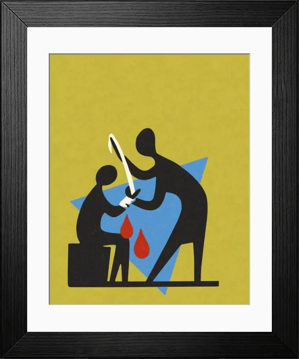 Framed Print : Person Bandaging Another Persons Hand Framed Print : Person Bandaging Another Persons Hand