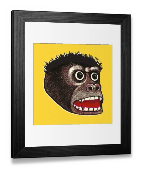 Framed Print : Ape Head Framed Print : Ape Head
