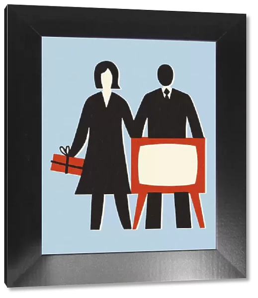 Couple and a Television