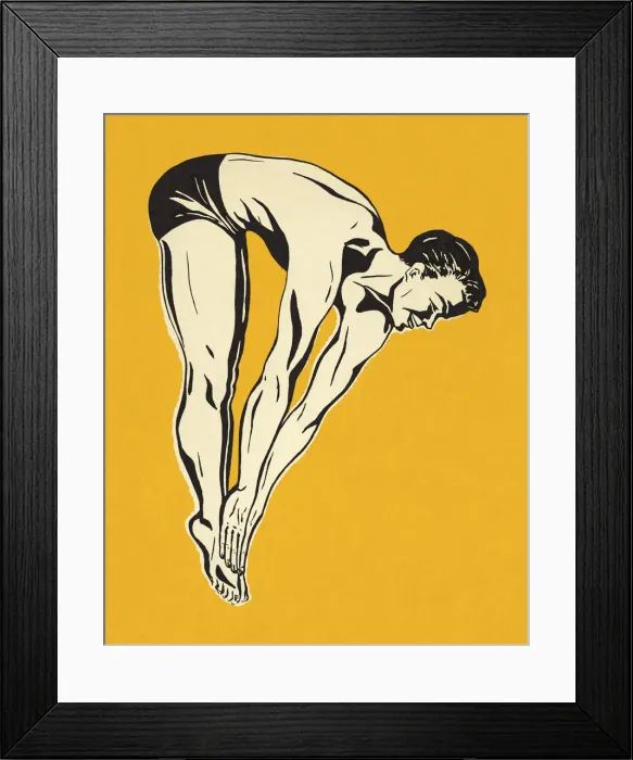 Framed Print : Diver
