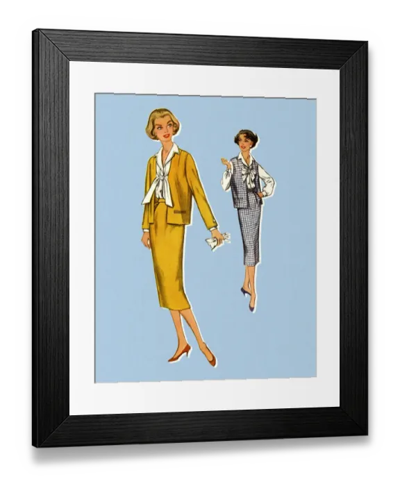 Framed Print : Two Women Wearing Suits Framed Print : Two Women Wearing Suits