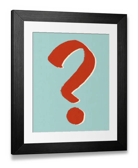 Framed Print : Question Mark