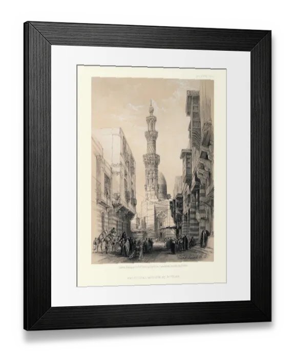 Framed Print : Principal Mosque at Boulak, Cairo, by David Roberts, 19th Century Framed Print : Principal Mosque at Boulak, Cairo, by David Roberts, 19th Century