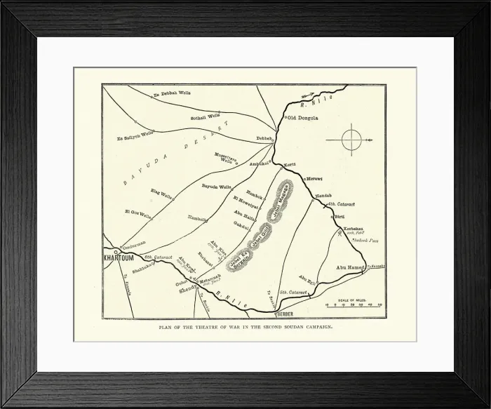 Framed Print : Plan of the theatre of war, Second sudan campaign, Mahdist War 19th Century Framed Print : Plan of the theatre of war, Second sudan campaign, Mahdist War 19th Century