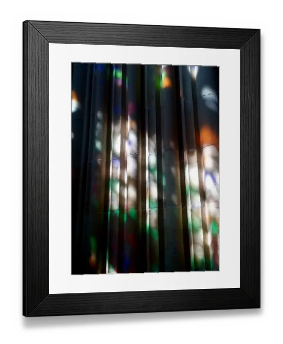 Framed Print : Colored Light from Stained Glass Framed Print : Colored Light from Stained Glass