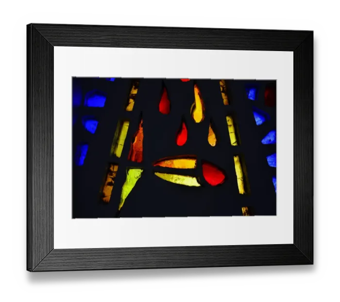 Framed Print : Stained the Catholic church window