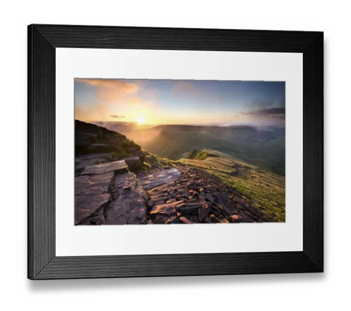 Framed Print : Cribyn from Pen y Fan in the Brecon Beacons, Wales Framed Print : Cribyn from Pen y Fan in the Brecon Beacons, Wales