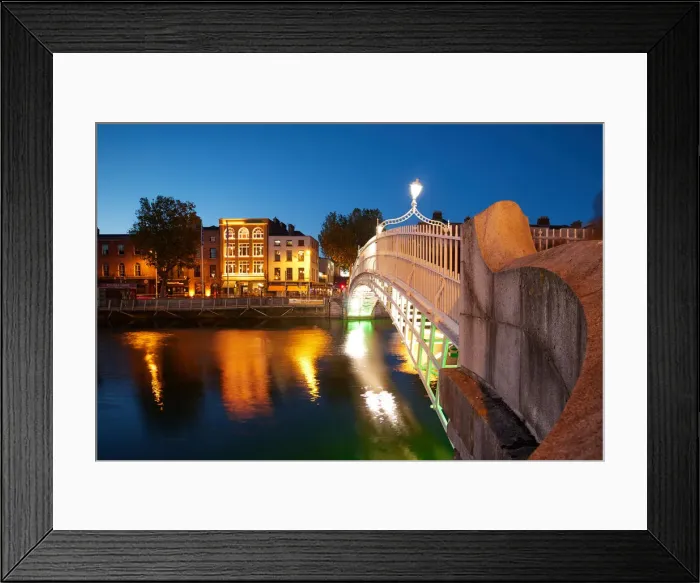 Framed Print : Ha penny Bridge, Dublin City, Ireland Framed Print : Ha penny Bridge, Dublin City, Ireland