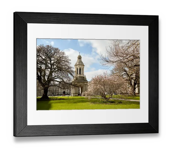 Framed Print : Campanile in Trinity College, Dublin City, Ireland