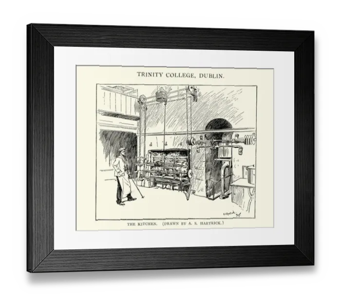 Framed Print : The Kitchen of Trinity College, Dublin, 1892 Framed Print : The Kitchen of Trinity College, Dublin, 1892