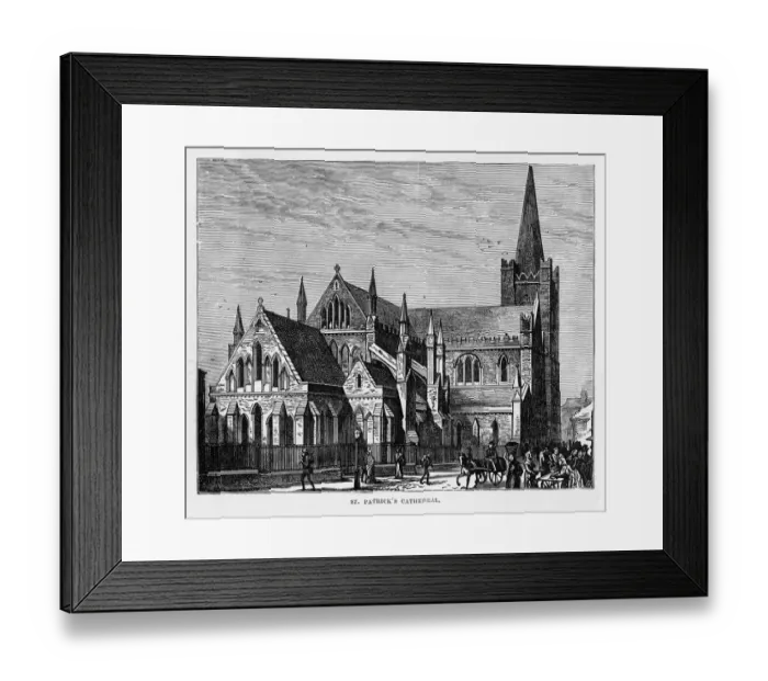 Framed Print : St. Patricks Cathedral in Dublin, Ireland Victorian Engraving, 1840 Framed Print : St. Patricks Cathedral in Dublin, Ireland Victorian Engraving, 1840